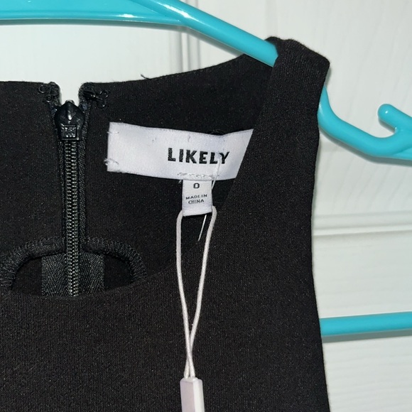 LIKELY Moore Black Sleeveless Short A-Line Skater Dress sz 0 - Picture 2 of 3
